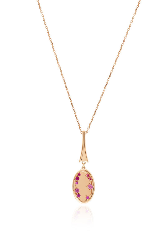 Miroir Necklace Pink Sapphires