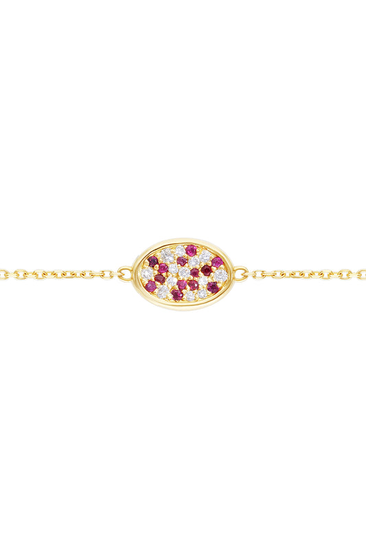 bracelet pavé rubis et diamants