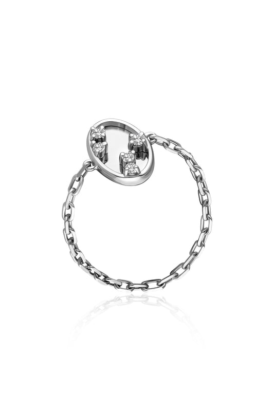 Mosaic Chain Ring Diamonds